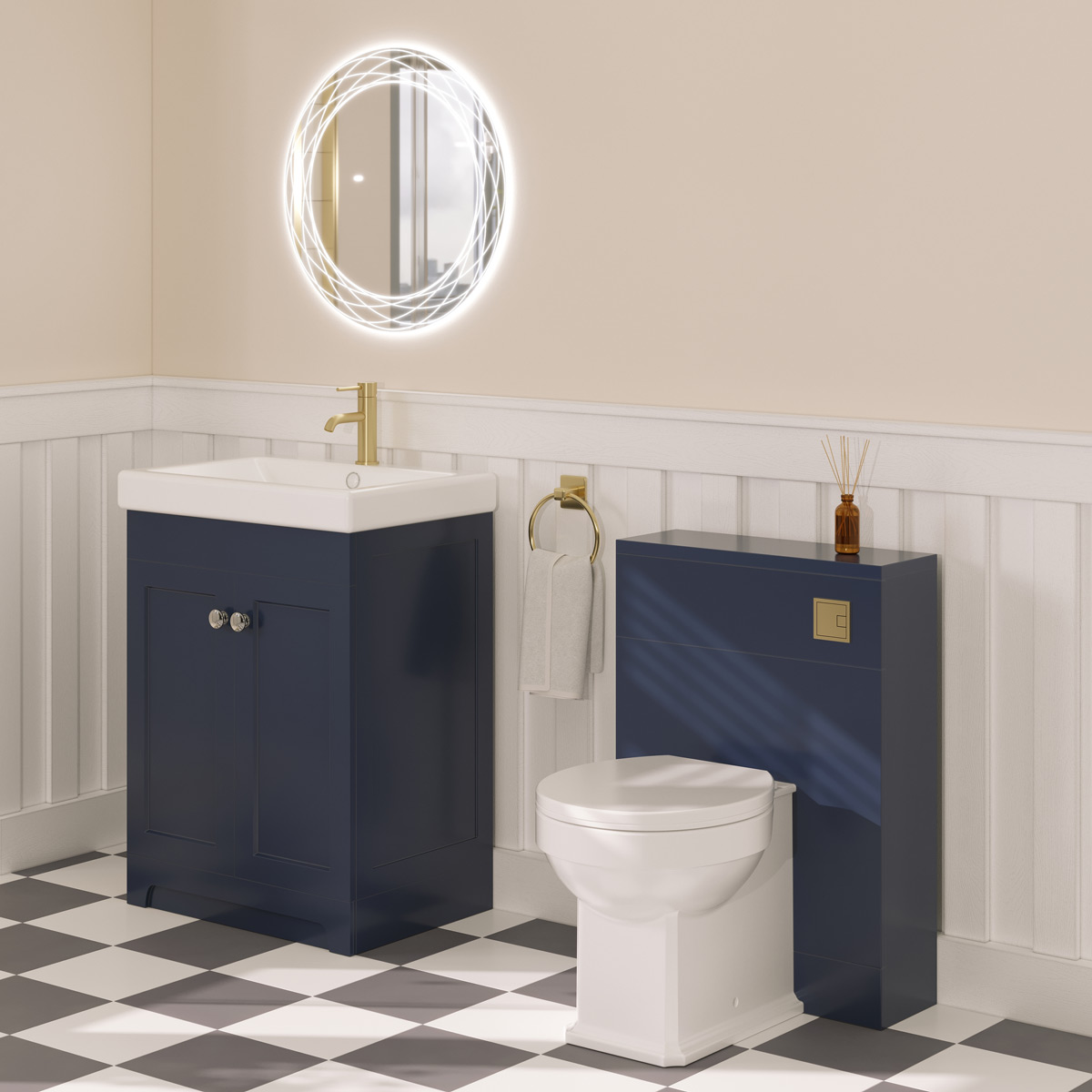 Bathroom Supastore | Blend Vanity Unit & Basin Matt Indigo 600mm