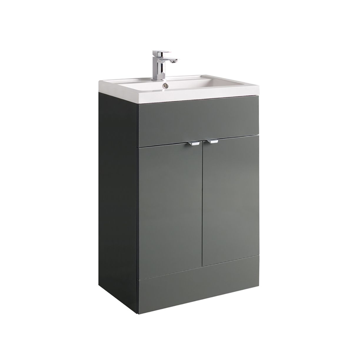 Hudson Reed Fusion Vanity Unit Basin Grey Gloss 500mm